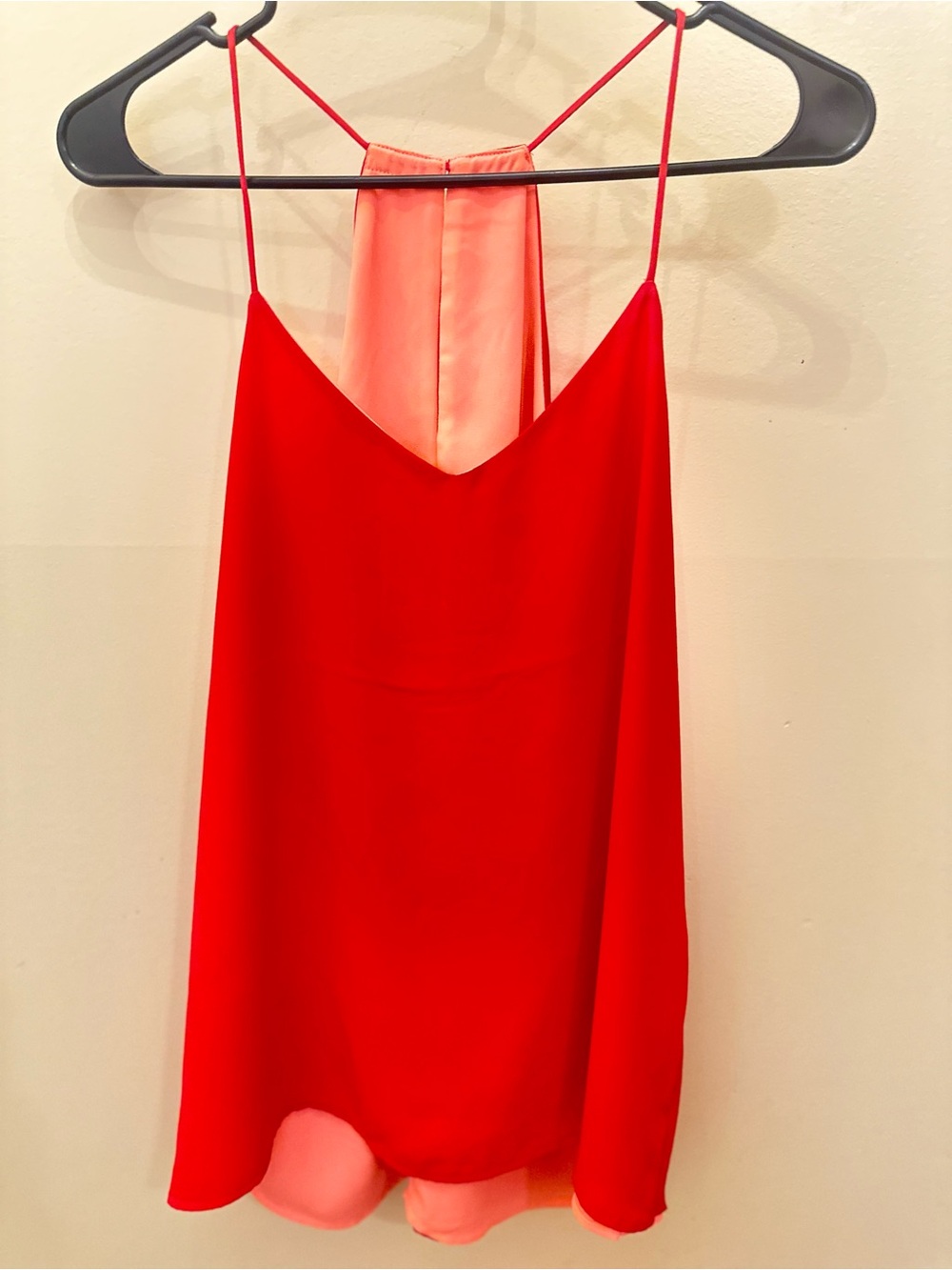 Express Red Double-Layer Spaghetti Strap Camisole